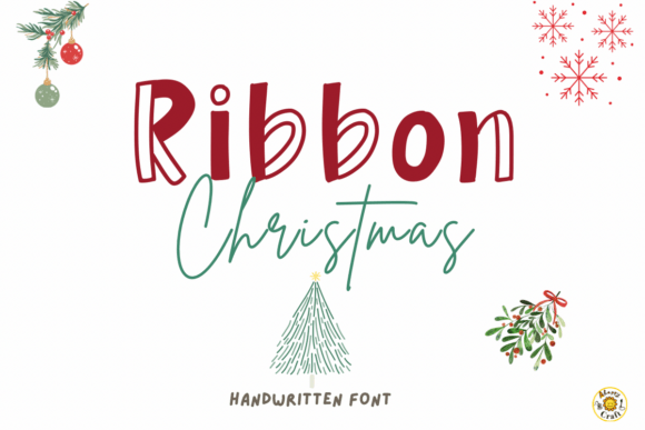 Download Ribbon Christmas Font - Christmas font Collection