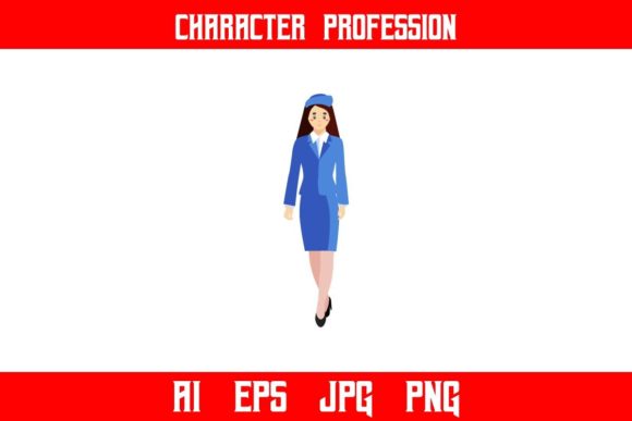 Download Neat Stewardess-Professions Character - Character Collection