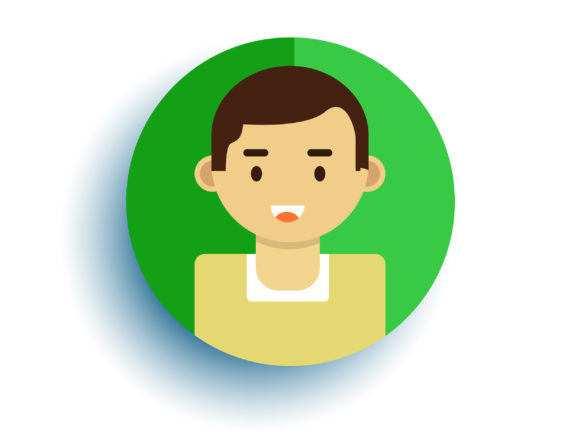 Download Flat Character Neat Hair Boy - Character Collection